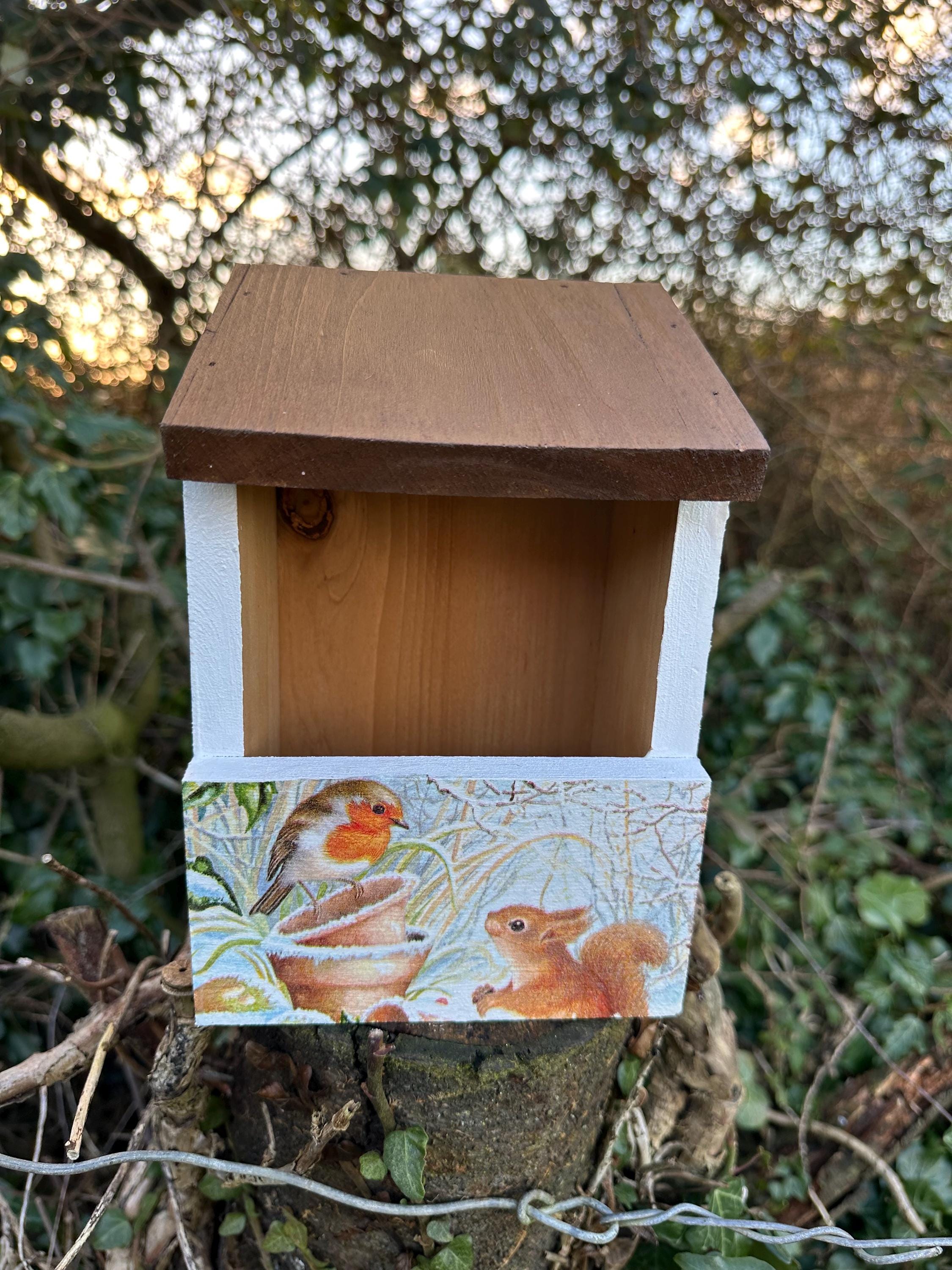 Robin Box Robin Nest Box, Nesting Box, Robin Box, Decoupaged, Garden Gifts ...