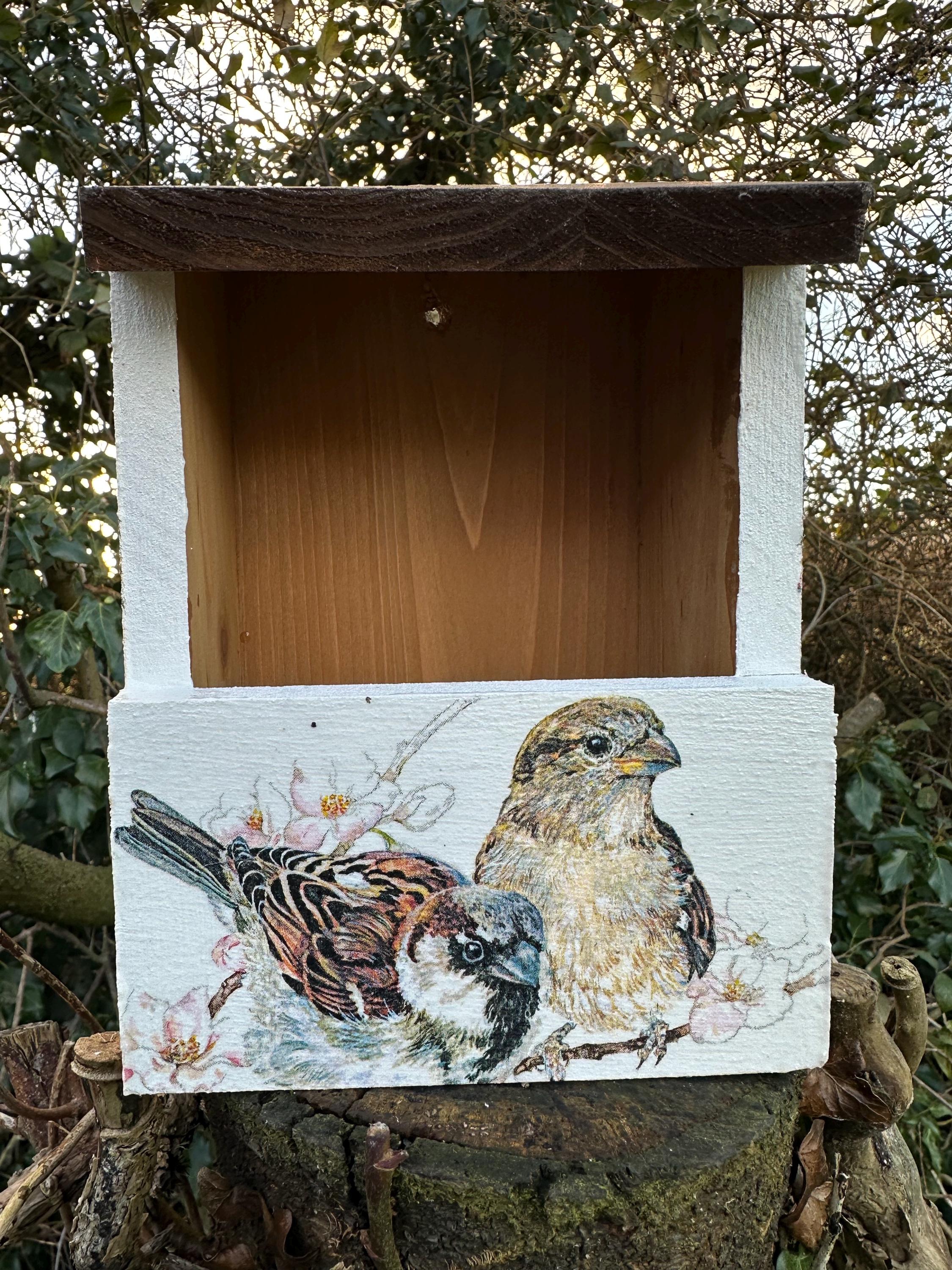 Robin Decoupaged Robin Nest Box, Nesting Box, Robin Box, Decoupaged, Garden Gifts ...