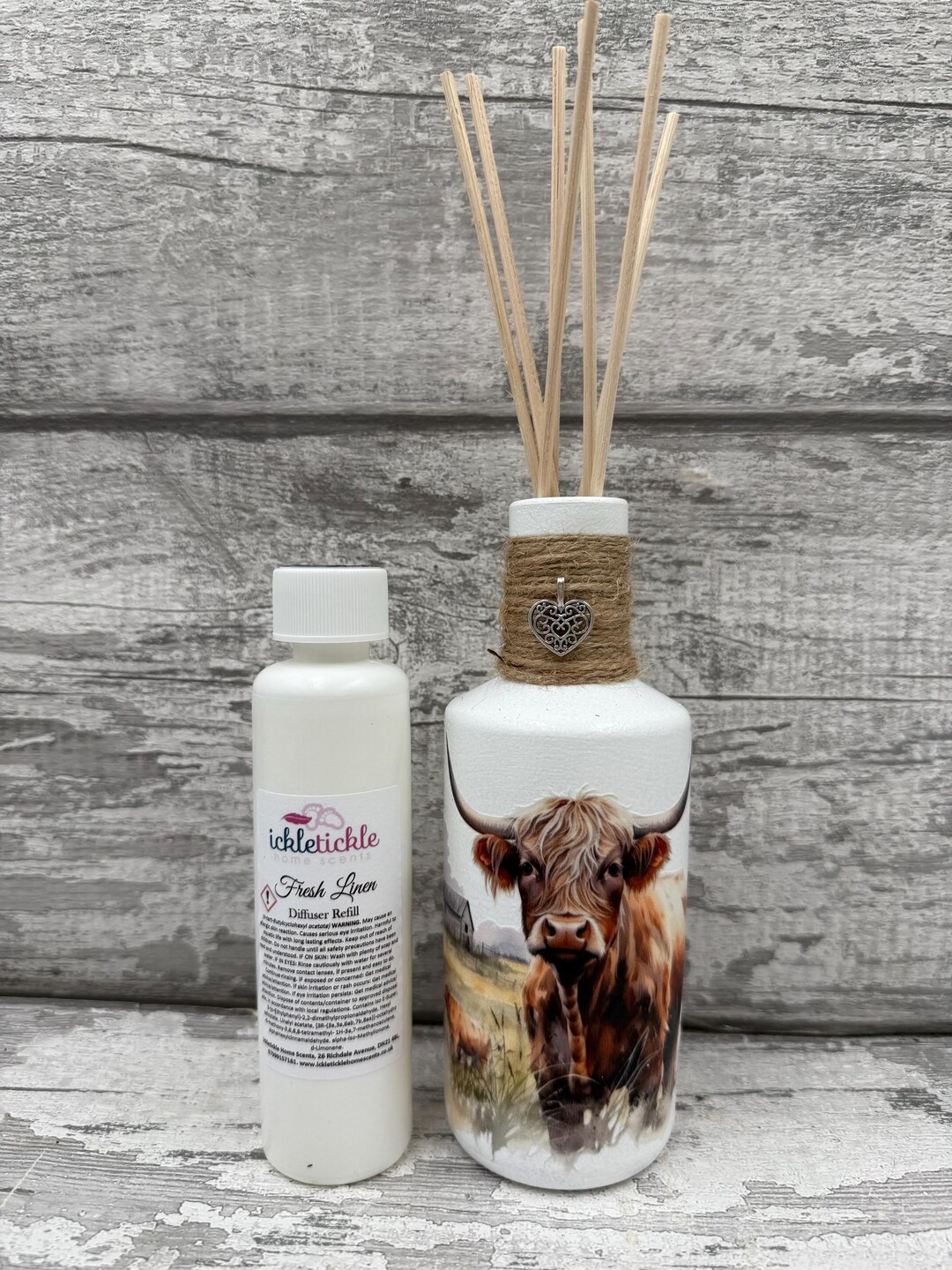 Highland Cow Reed Diffuser and Oil Set - Highland Cow Gift Set ...