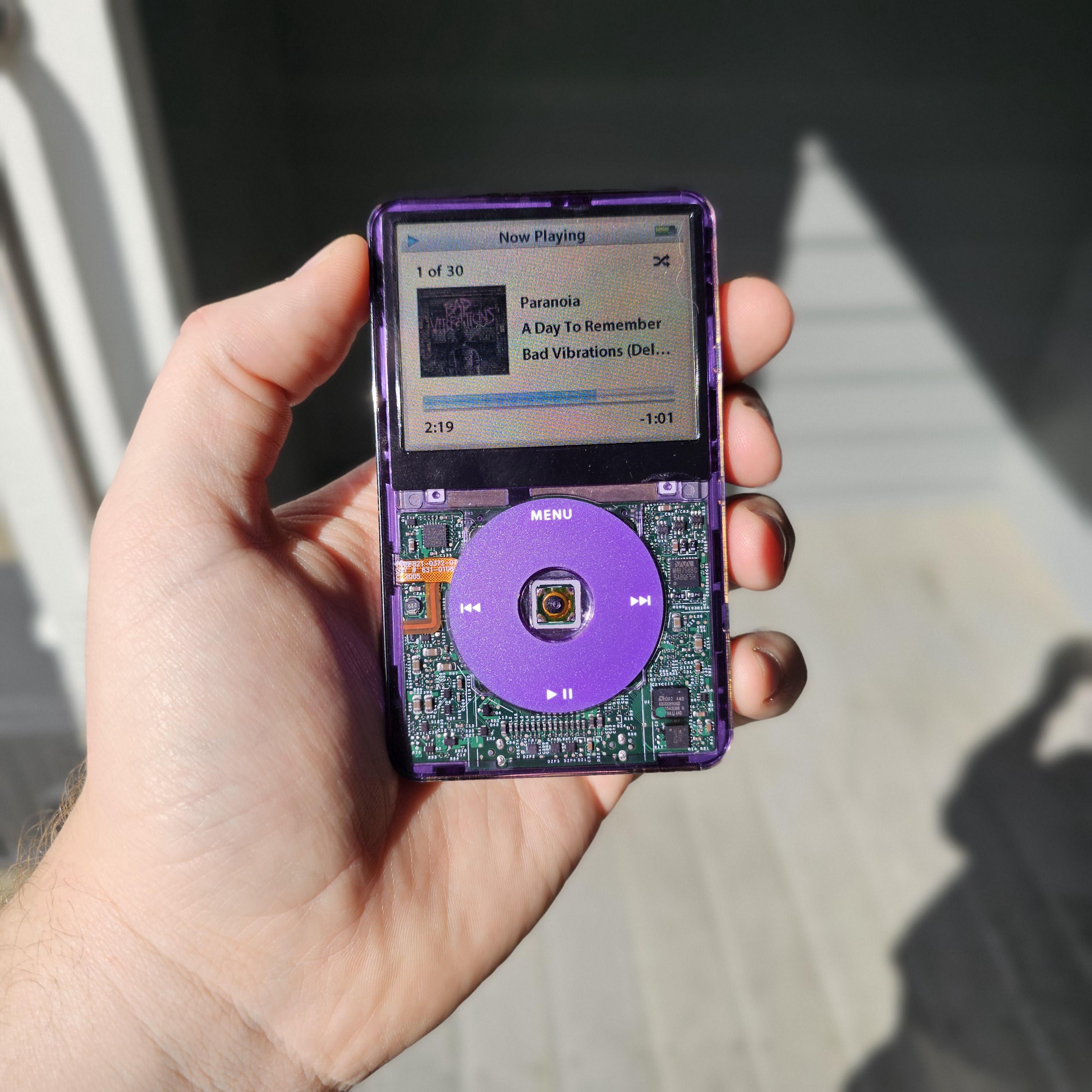 Apple Ipod Classic 5th or 5.5 Generation Video Custom Clear Purple