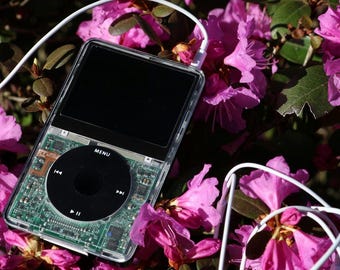 Apple iPod Classic 5th Generation Video Custom Clear and Black (Up To 1TB Of Storage) Wolfson DAC