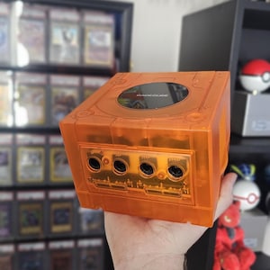 Clear Orange Custom Nintendo GameCube (HDMI, Bluetooth, Shell Swap)
