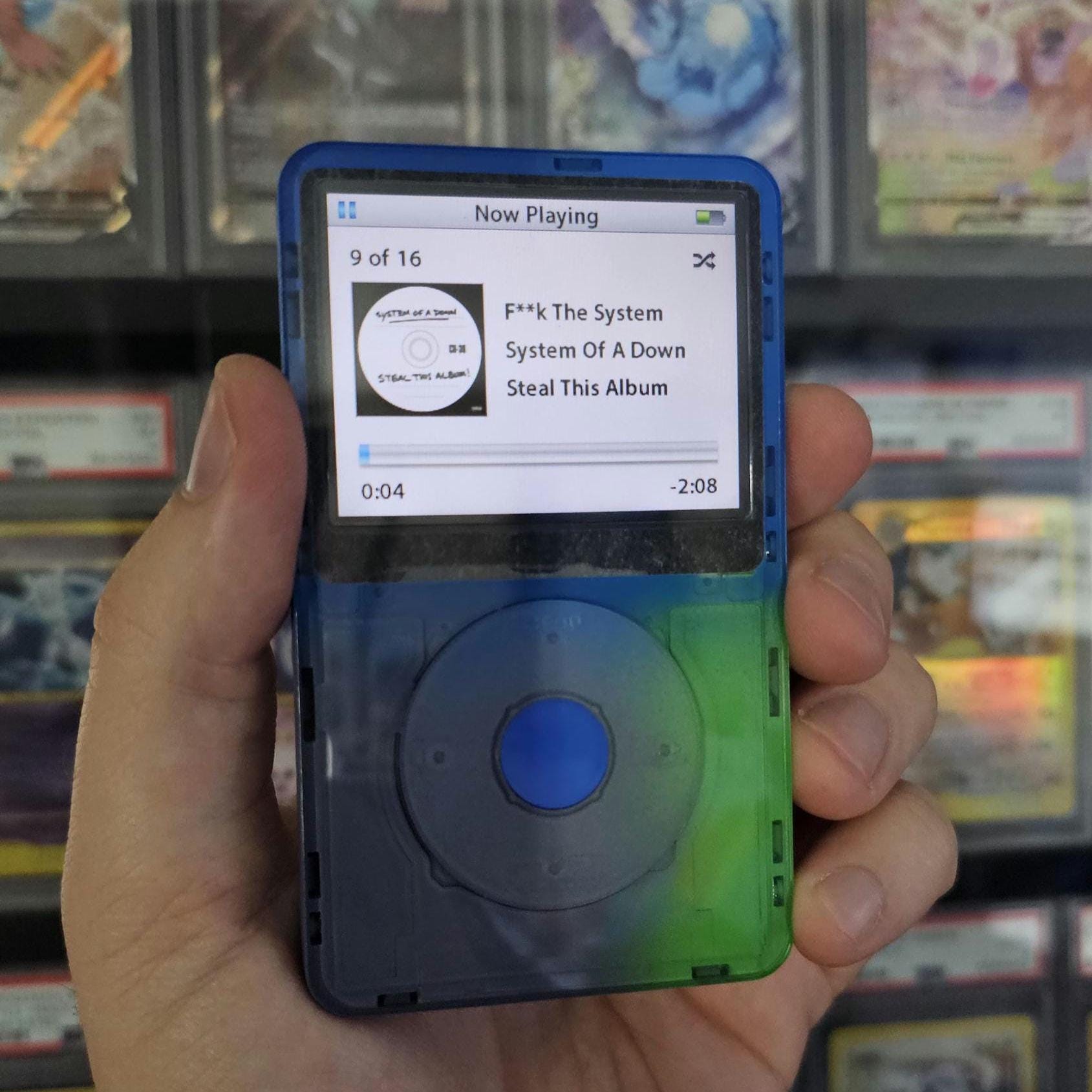 Apple Ipod Classic 5th Generation Video Clear Blue & Chrome Blue