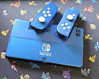 METAL Blue & White OLED Nitnendo Switch Console