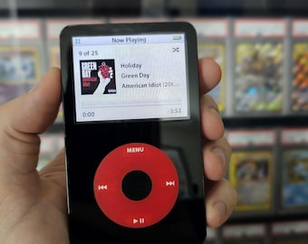 【フェン太】iPod Classic 第7世代 オールレッドver Apple iPod Classic - 第7世代/第6世代、赤＋黒（3000mAhバッテリー