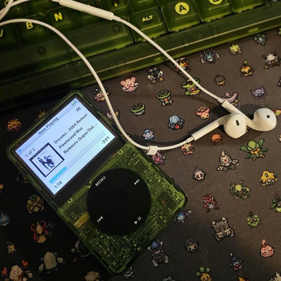 Apple Ipod Classic 5th Generation Video Custom Clear Green & Green