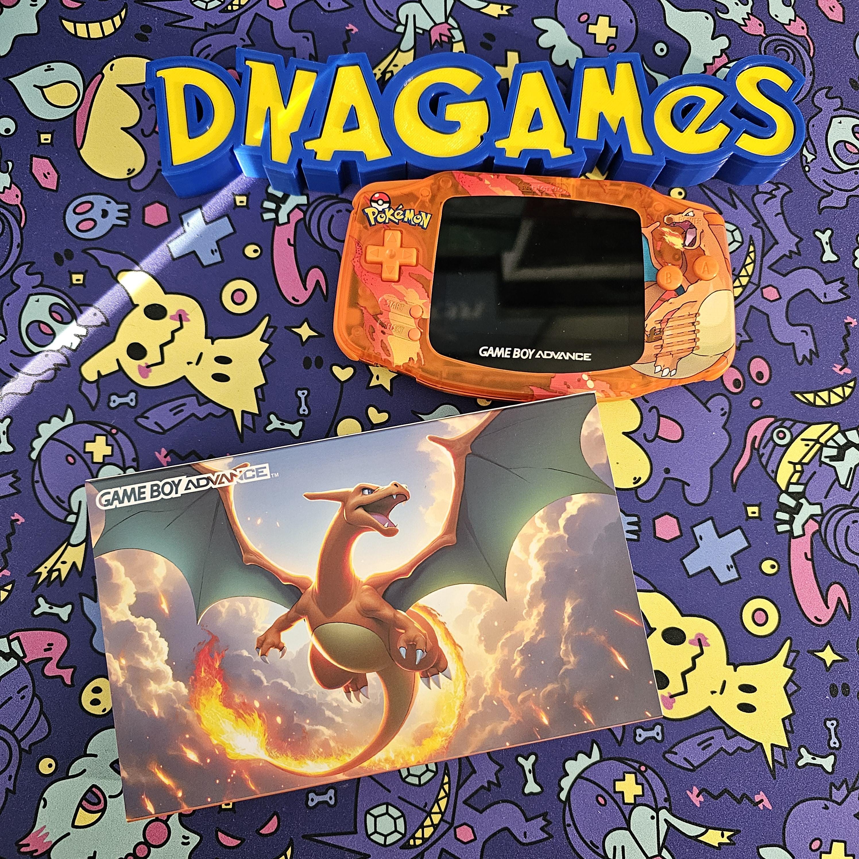 Charizard Themed Nintendo Gameboy Advance GBA With Funnyplaying IPS ...