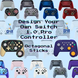 Custom Nintendo Switch Pro Controller Octagonal Sticks (Design Your Own)