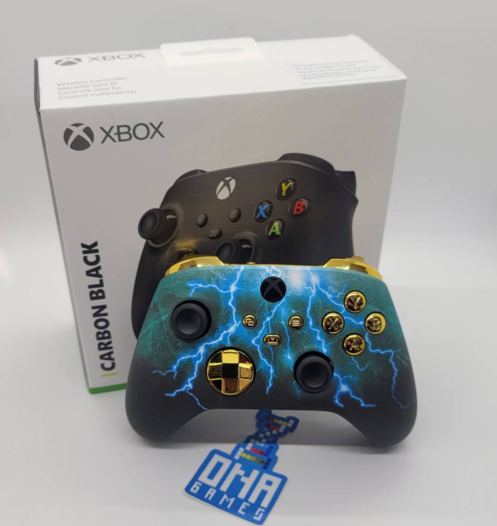 Custom Xbox Seires S / X Controller storm With Gold Buttons | Etsy