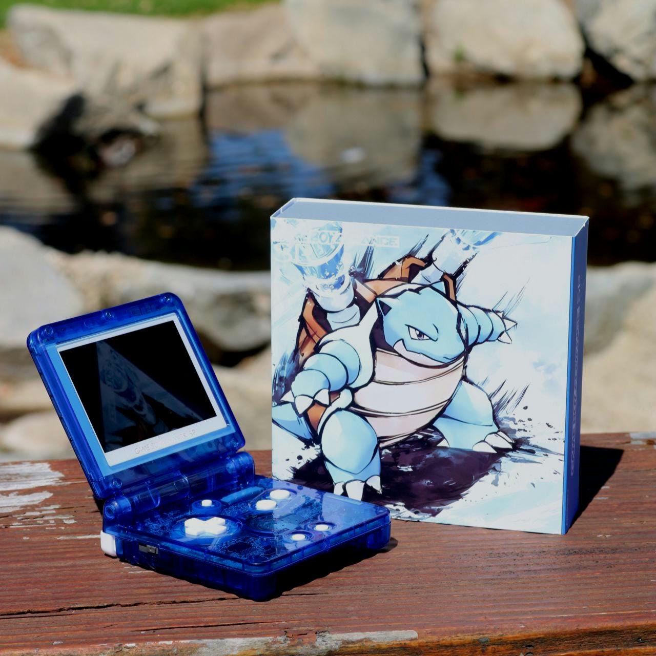 Blastoise Themed Pokemon Nintendo Gameboy Advance Gba SP (IPS Screen ...