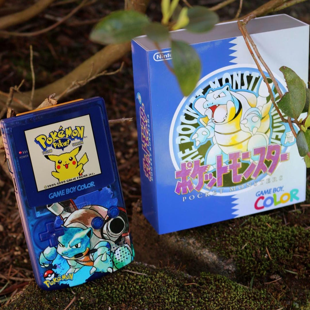 Blastoise Themed Custom Made Nintendo Gameboy Color With Matching Box ...
