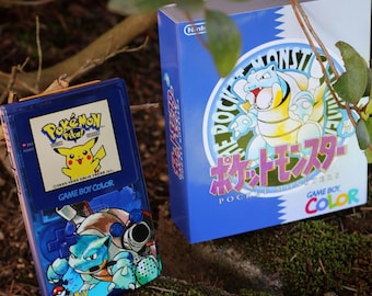 Custom Made Nintendo Gameboy-kleur met Blastoise-thema en bijpassende doos GBC