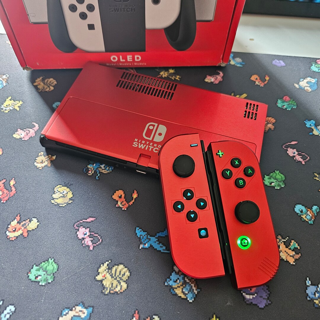 METAL OLED Red Nintendo Switch With LED Buttons - Etsy