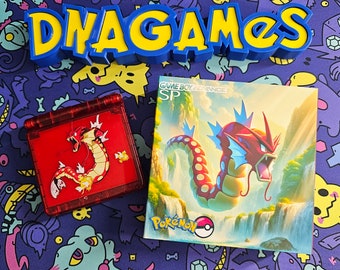 Shiny Gyarados Pokemon Nintendo Gameboy Advance Gba SP (IPS Screen USB c)