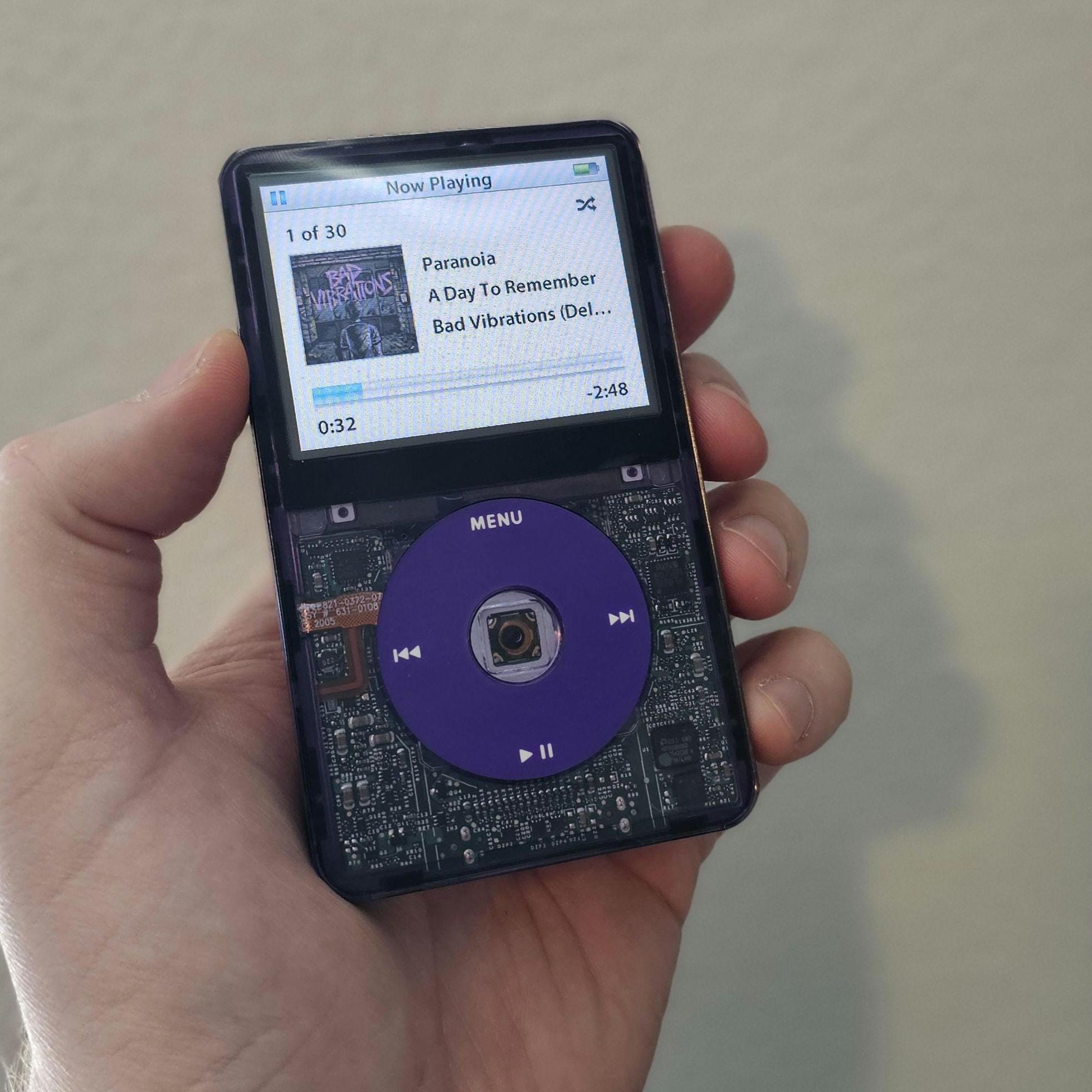 Apple Ipod Classic 5th or 5.5 Generation Video Custom Clear Purple