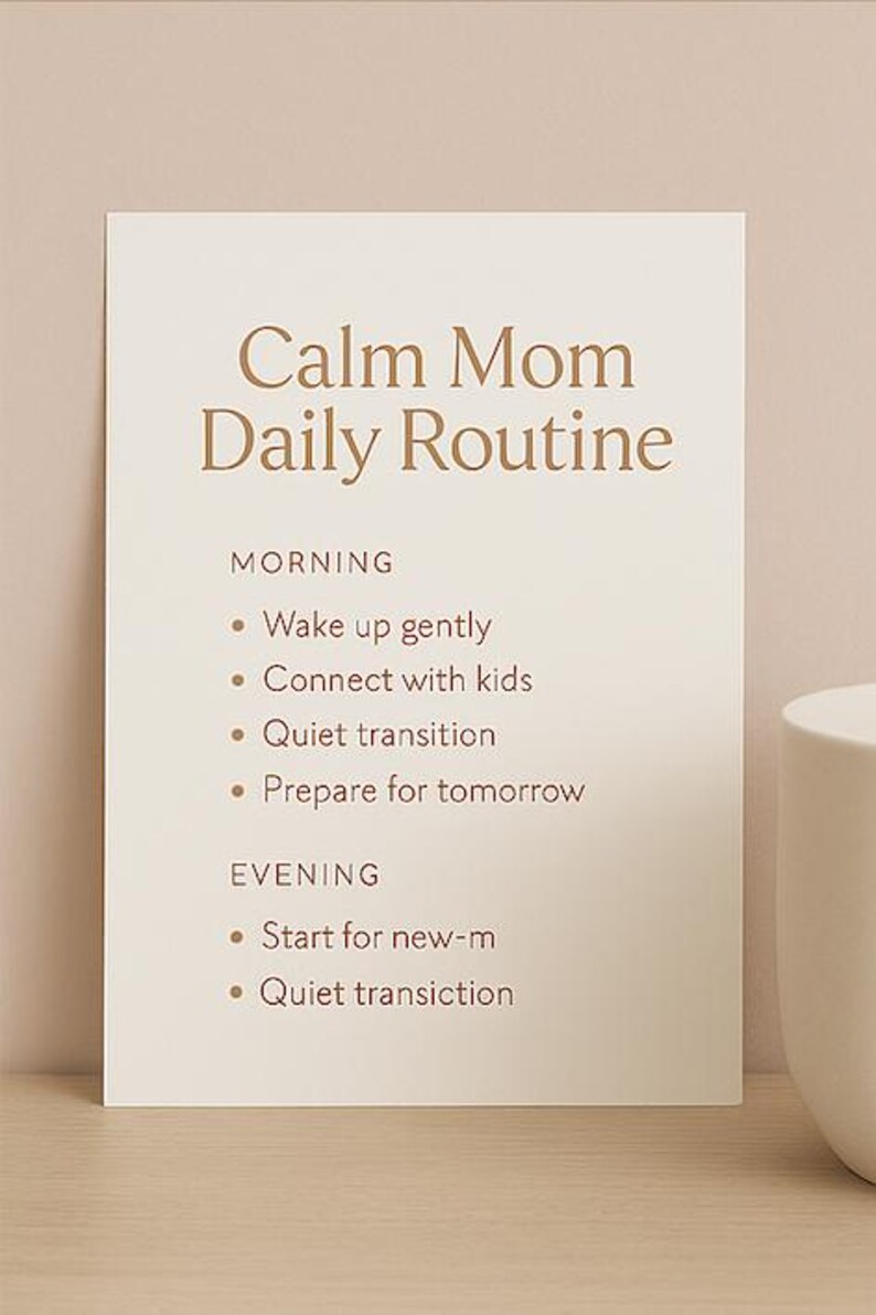 Calm Mom Daily Routine Printable | Minimalist Schedule (PDF) - Etsy