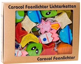 Alien Lichterkette "Feenlichter Galaxy", Handbemaltes Saa Papier, 20 LED Lichterkette für Kinderzimmer und Wohnbereich