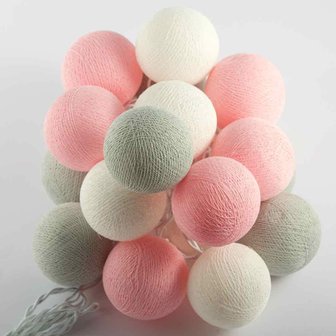 Marshmellow Fairy Lights Cotton Ball Fairy Lights, 20 or 35 LED Cotton Ball  Fairy Lights, LED Fairy Lights for Children's Rooms and Living Areas 