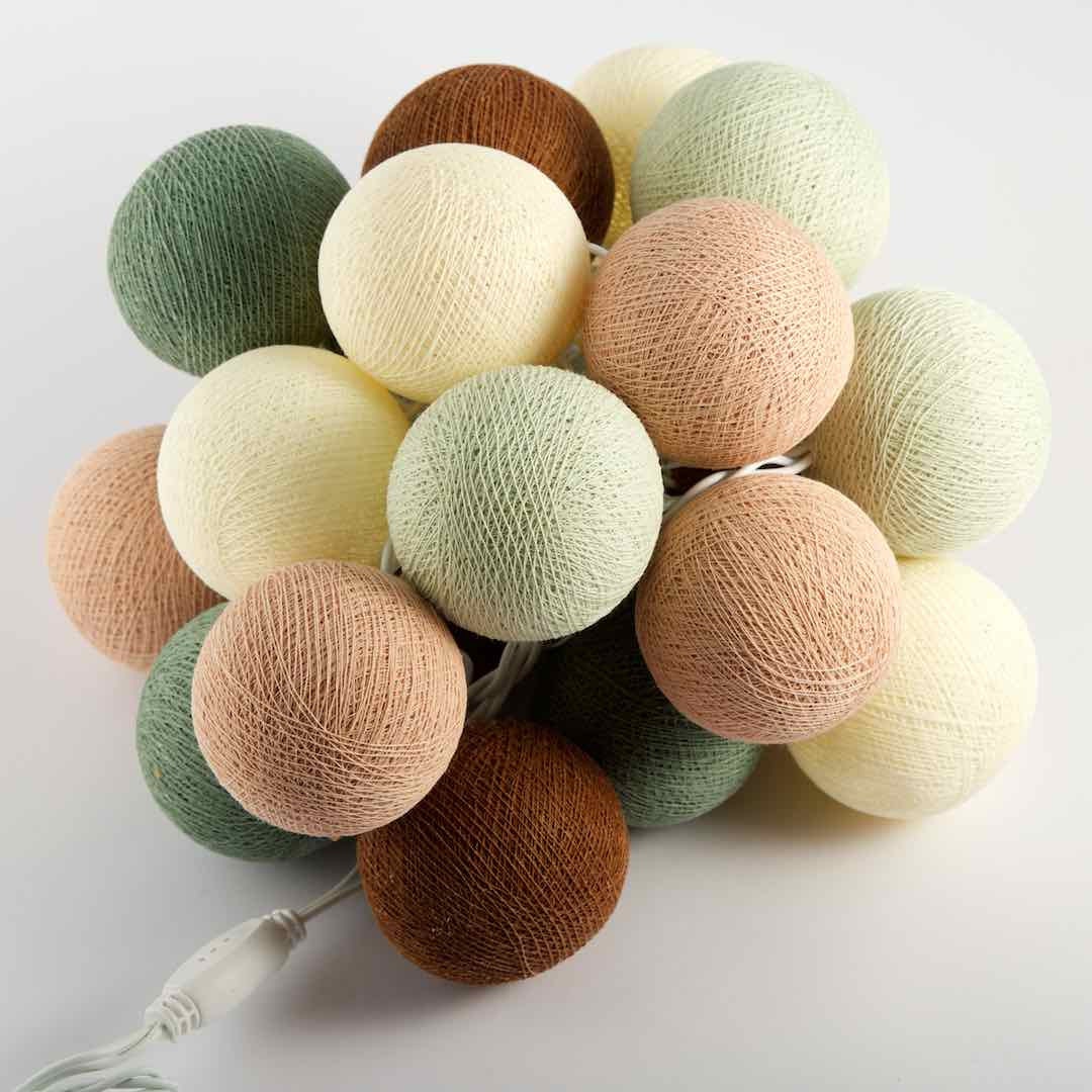 5 Handmade Loose Cotton Balls NO Lighting String DIY Night Light Fairy  Nursery Baby Shower Pastel Garland Girl Boy Bedroom Dorm Decor Gift 