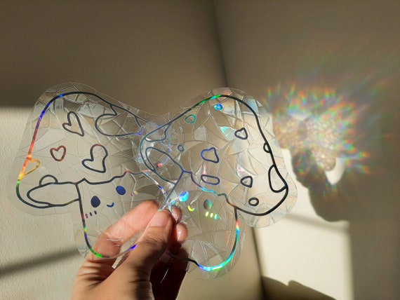 Mushrooms Sun catcher Sticker Rainbow Cottagecore Mushroom Suncatcher Window Film Cling Prism Decal Birthday Gift her Nursery Kids Classroom
