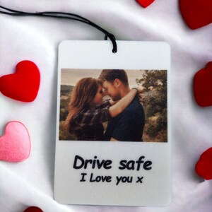 Personalised Photo Car Air Freshner Ornament Hanging Personalized air fresheners Polaroid Image Gift Idea First Car Charm Driving Test Pass