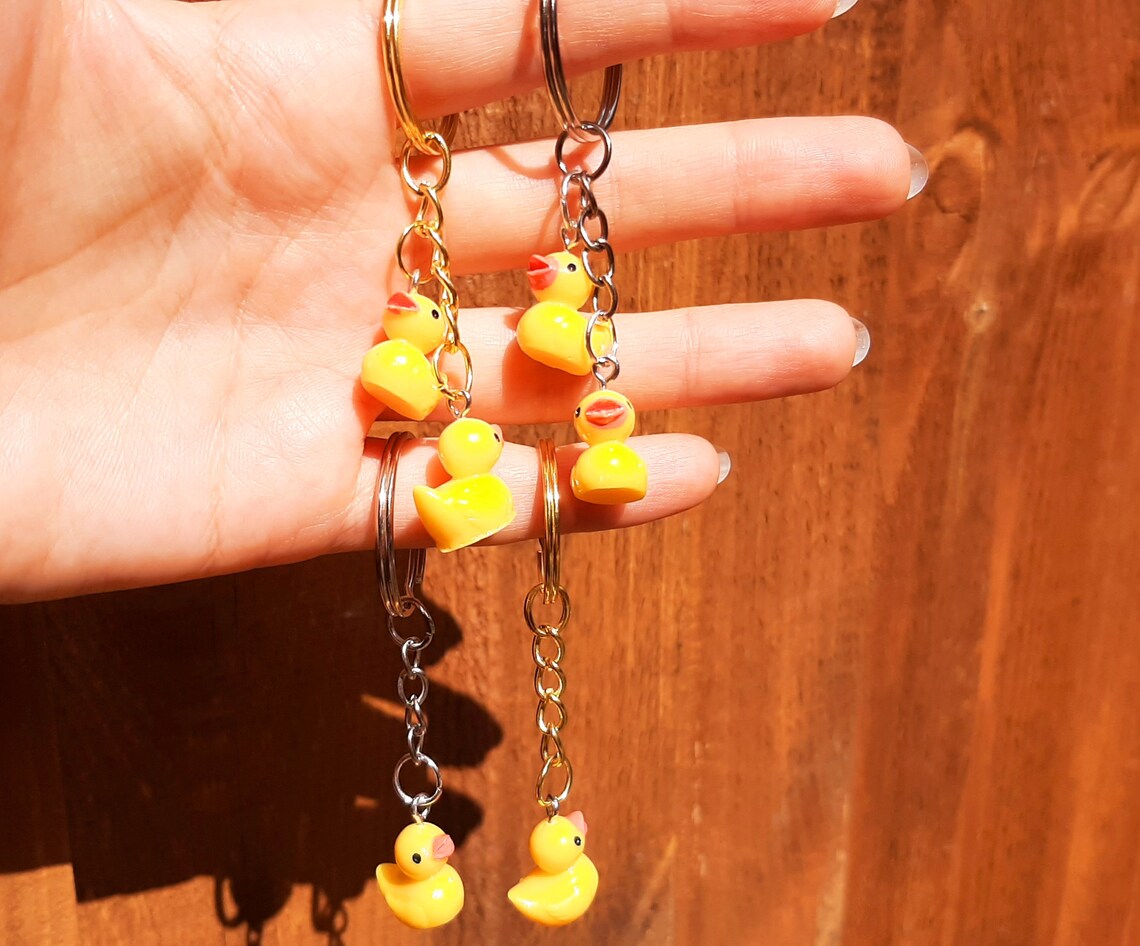 Mini Yellow Ducks Keychains. Cute Adorable Ducks Handmade Etsy