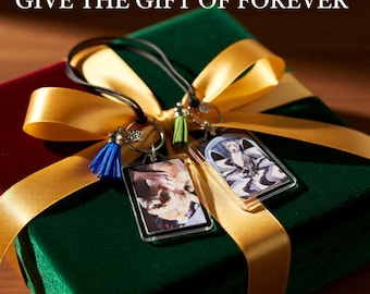 Acrylic Photo Keyring, 5.5 × 4.2cm – Blank Holder or Personalised Double-Sided Inserts