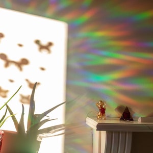 Funny Gifts Rainbow Suncatcher Sticker Mix Head Mouse for Kids Sun catchers 4&quot; Window Cling Film Prism Decal Decor Home Avoid Bird Collision