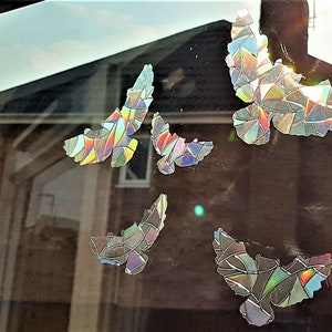Rainbow Maker Suncatcher Sticker Window Film 5 Owl Birds Window Clings Decal Static Prism Decoration Home Car Accessory Gifts for Teachers