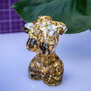 Goddess Resin Body Female Torso Real Lavander Female. Handmade Resin Sculpture Ornament Figure. Botanical Statuete. Christmas Birthday Gift