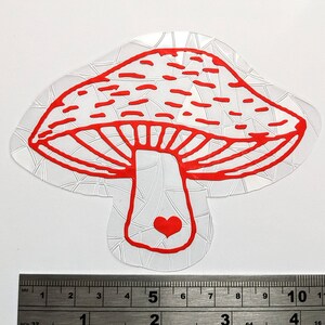 Red Mushroom Suncatcher Sticker Rainbow Cottagecore Mushrooms Suncatcher Window Film Cling Prism Window Decal Nursery Kids Bedroom Dorm Classroom Christmas Gift Kids Thanksgiving Home, Car, Friends