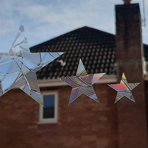 Teacher Gift Rainbow 15 Mix Sun catcher Stars Rainbow Maker Suncatcher for Windows Film Prism Sticker. Window Cling Decal Static Decoration
