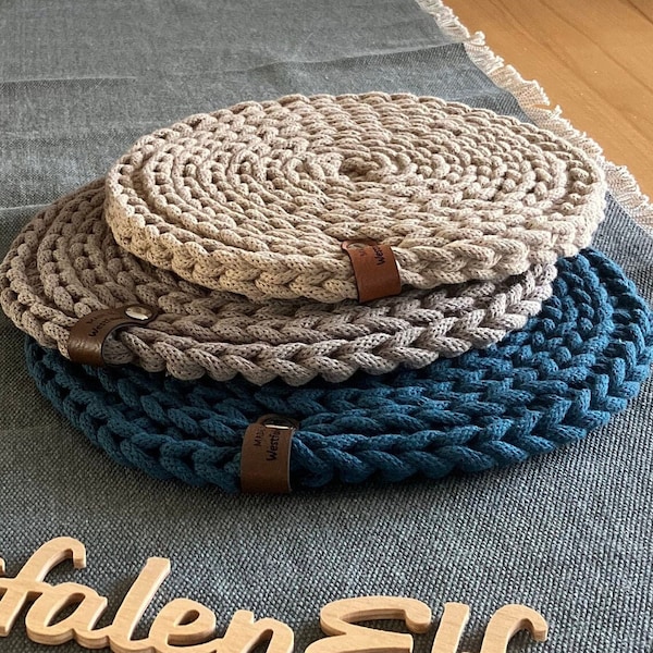 Untersetzer Unterlage Häkeluntersetzer Platzset Tischdeko Esszimmer Wohnzimmer Küche Accessoires Gehäkelt Modern Handmade Westfalen