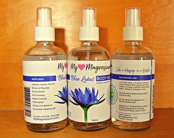 Magnesium body spray | Blue lotus | Wellness |