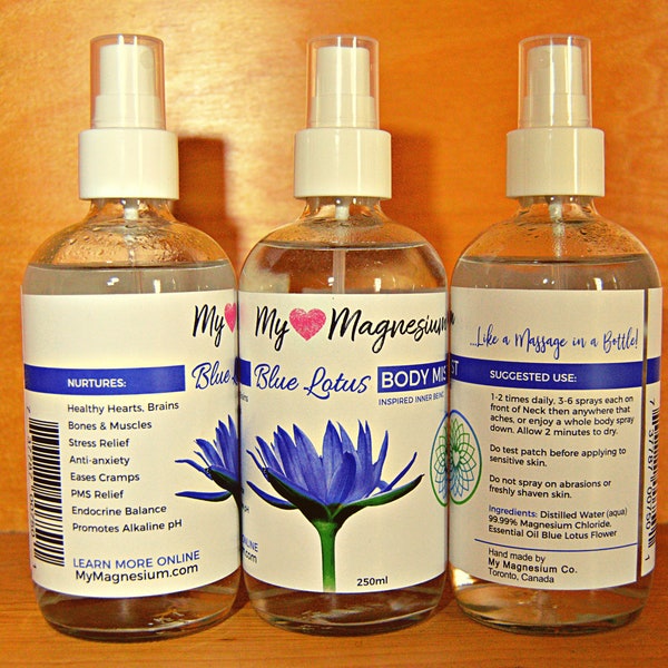 Magnesium body spray | Blue lotus | Wellness |
