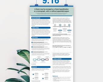 Wissenschaftliche ePoster Vorlage (9:16 Hochformat), Akademische Forschung, PPTX (Digitaler Download)