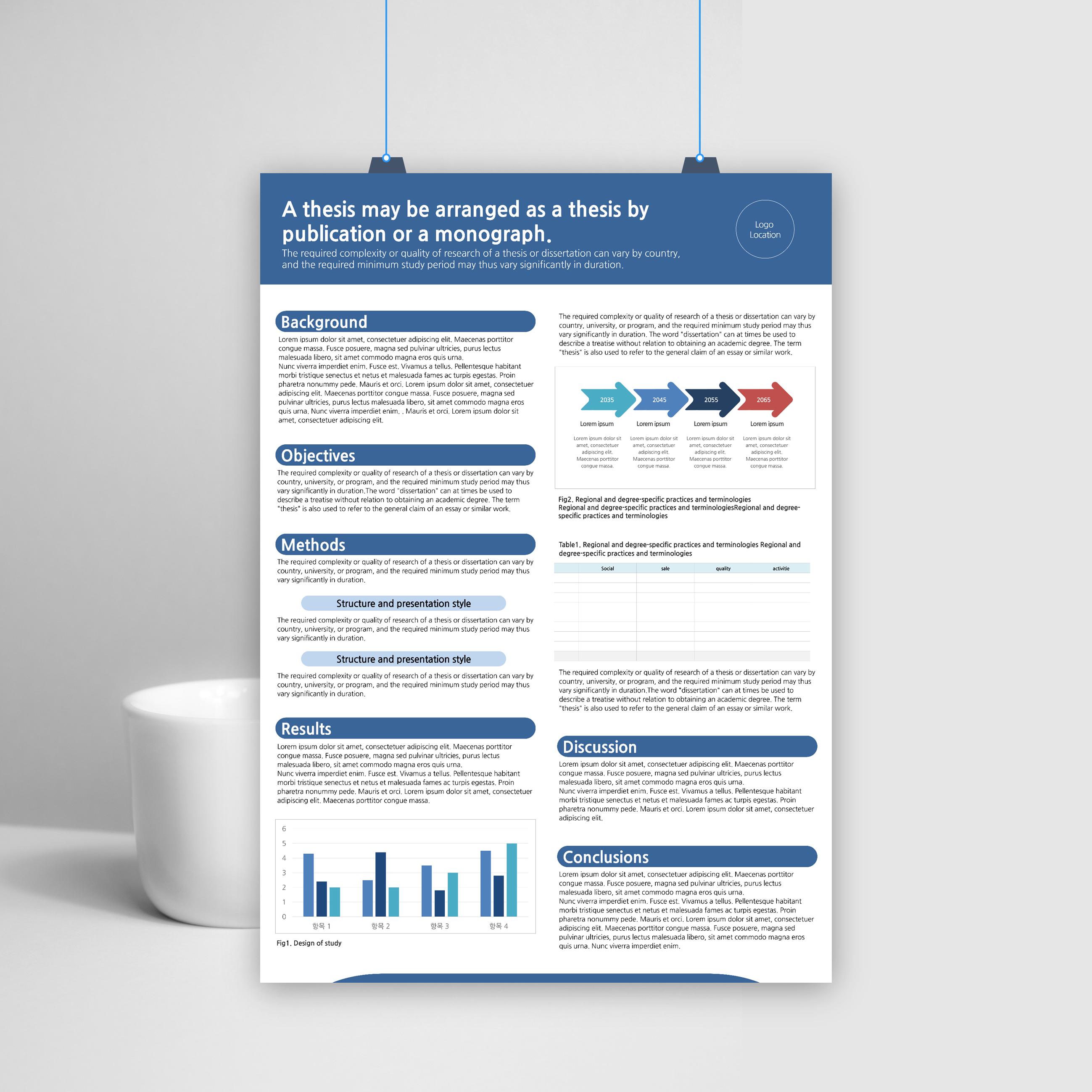 A1 Academic Research Poster Template, Vertical Scientific Design (PPTX ...