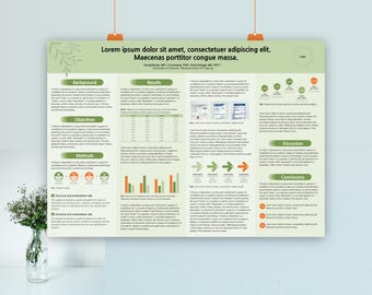 A0 Wissenschaftliche Forschung Poster Vorlage: Querformat Power Point (.PPTX)