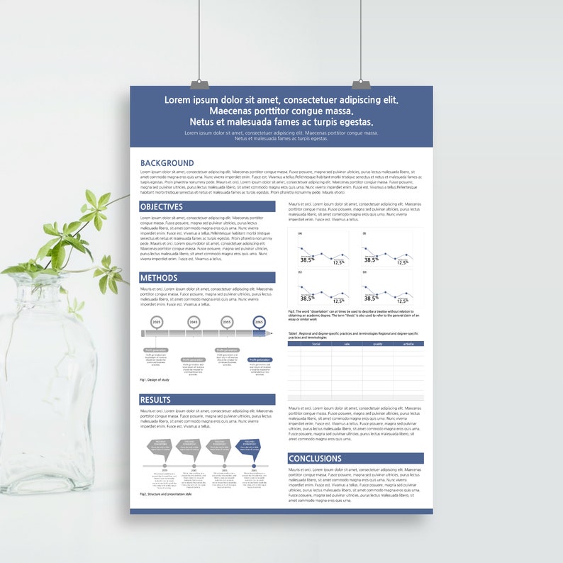 A0 Scientific Poster Template: Portrait Powerpoint Template - Etsy