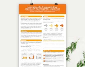 A1 Akademische Poster Vorlage, Vertikales wissenschaftliches Design (PPTX)