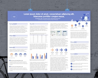 Vorlage für ein Wissenschaftliches Poster: Querformat für Power Point 120x90 cm