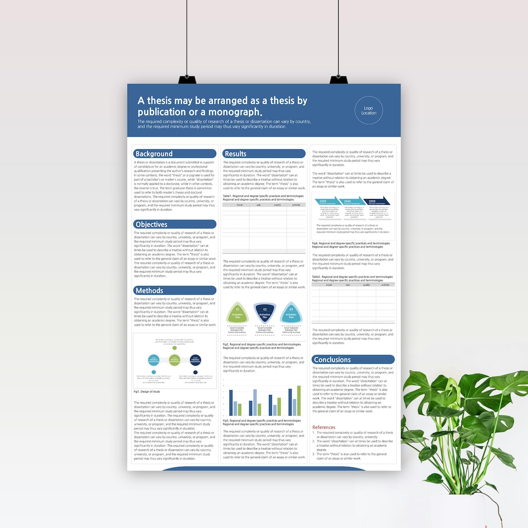 Professional A0 Academic Poster Template | Editable PPT for Research ...
