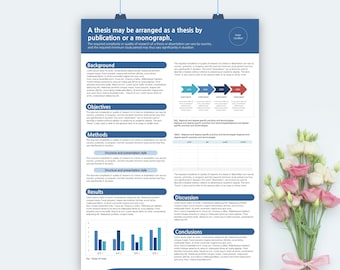A1 Akademische Forschung Poster Vorlage, Vertikales wissenschaftliches Design (PPTX)
