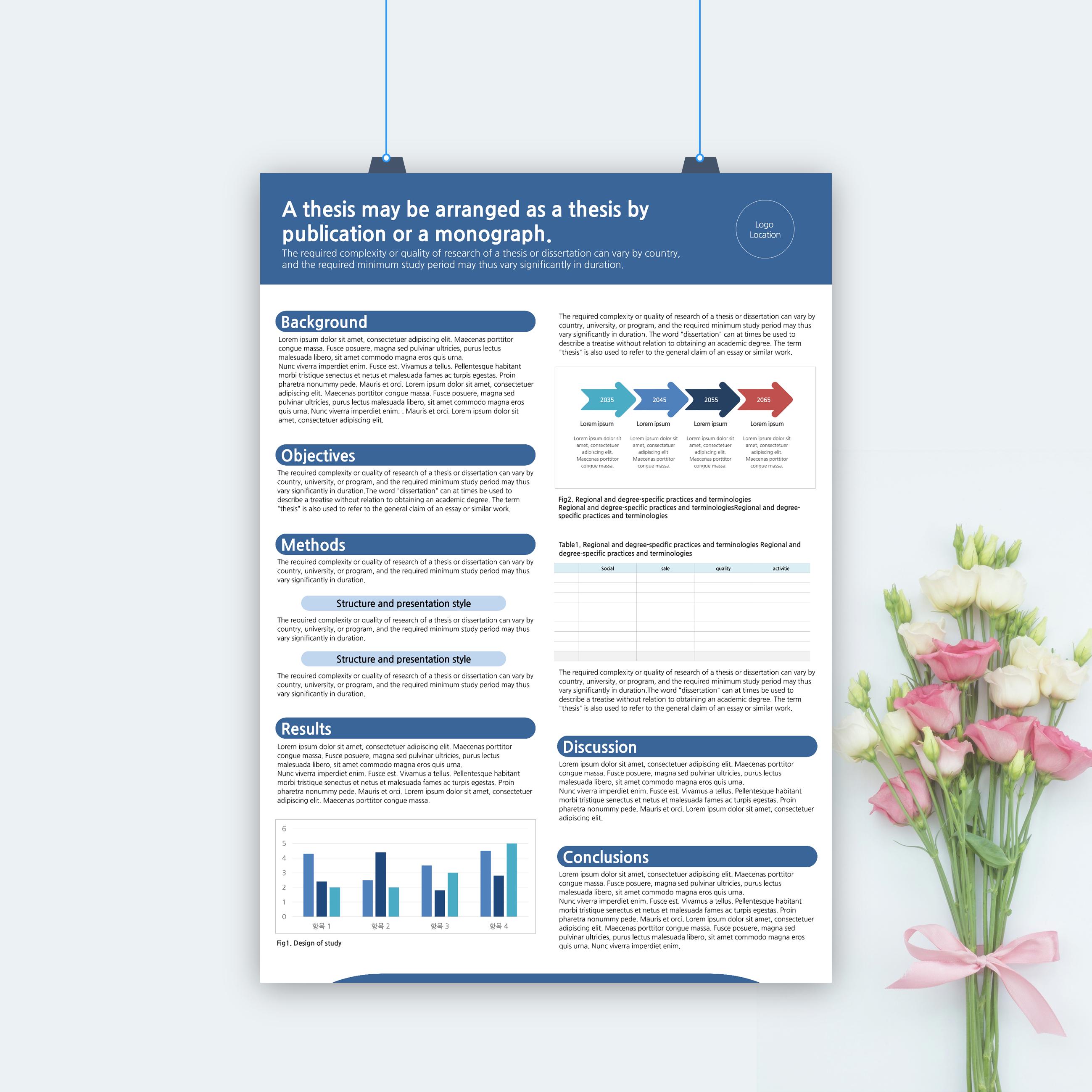 A1 Academic Research Poster Template, Vertical Scientific Design (PPTX ...