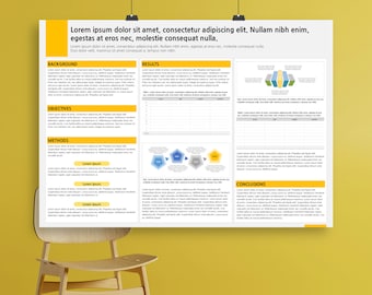 A0 Akademische Poster Vorlage: Wissenschaftliche Forschung Power Point