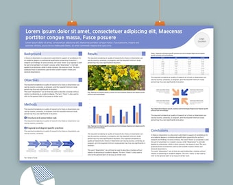 A0 Wissenschaftliche Forschung Poster Vorlage: Querformat Power Point Design (PPTX Datei)