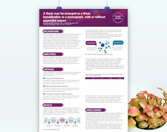 Akademische A0 Poster Vorlage | Bearbeitbare Power Point-Präsentation | Konferenz & Wissenschaftliches Design