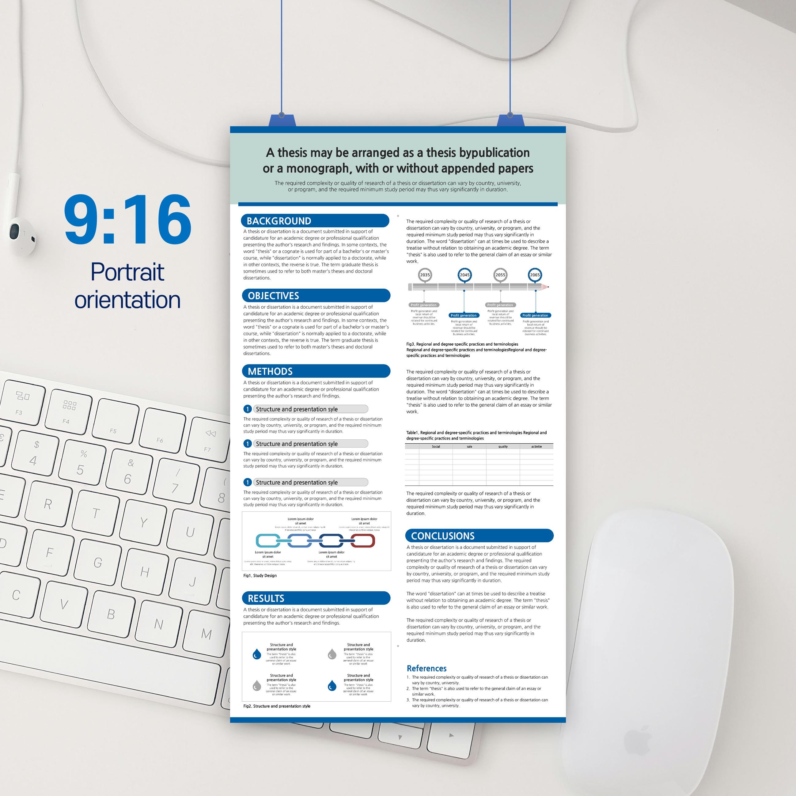 Scientific Eposter Template (9:16 Portrait), Academic Research, PPTX ...