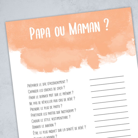 Mom Or Dad Game For Baby Shower Watercolor Collection Etsy Mom Or Dad Game For Baby Shower Watercolor Collection Etsy
