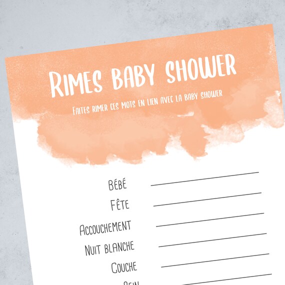 Baby Rhymes Baby Shower Game Watercolor Collection Instant Etsy